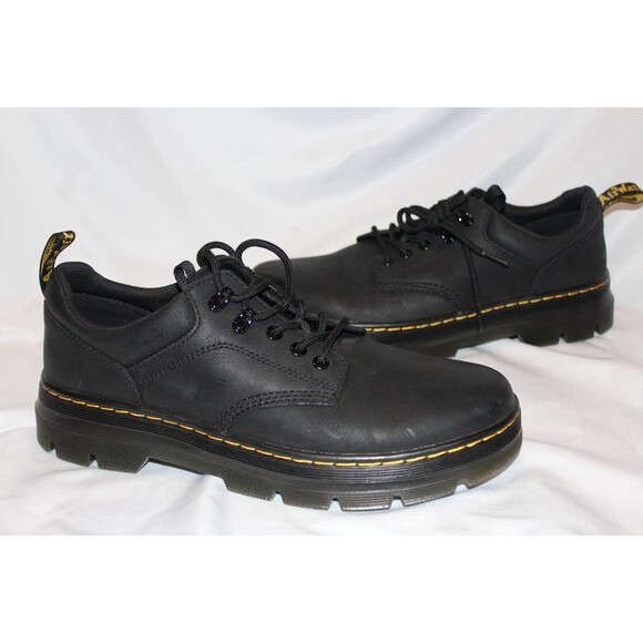 Dr. Martens REEDER Wyoming  Leather Utility Oxfords BLACK WOMEN 12 MEN 11 NEW - Picture 4 of 7
